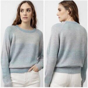 RAILS Venus Sweater in Blue Rainbow ombre Pullover Crew Size Small